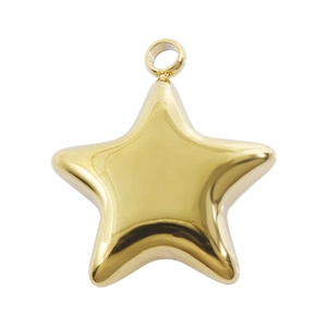 Poliertes 18k Gold-Sternanhänger aus 304 Edelstahl mit hochglänzender Spiegeloberfläche