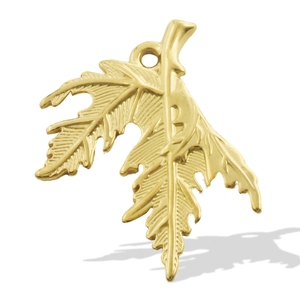 304 Stainless Steel Leaf Pendant Only (Without Chain) 18K Gold Plated Maple Leaf Charm For DIY Jewelry Making Women