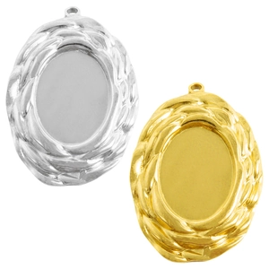 304 Stainless Steel Oval Pendant Base DIY Jewelry Making Findings 18K Gold Plated Braided Edge Tray For Necklace Accessory
