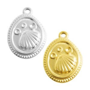 304 Stainless Steel Scallop Shell Pendant 18K Gold Plated Ocean Beach Style Charm For DIY Jewelry Making Necklaces Women