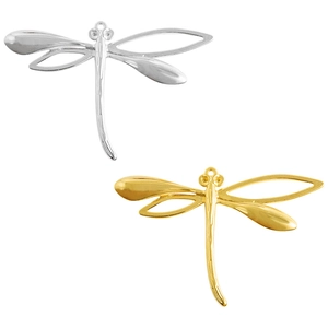 Ciondoli a libellula traforati in oro e argento per la creazione di gioielli fini