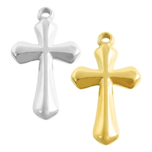 304 Stainless Steel Cross Pendant Only Without Chain For DIY Jewelry Making Minimalist Religious Latin Cross Charm Gold Silver