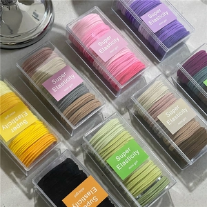 High Elasticity Fabric Hair Scrunchies Boxed Multicolor Hair Bands For Women Daily Commuting Soft Hair Accessories