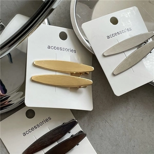 Pinces À Cheveux En Alliage Brossé Pour Femmes Pinces Bec De Canard En Métal Minimalistes Géométriques En Forme De Feuille De Saule