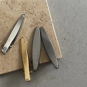 Lot de barrettes à cheveux minimalistes en alliage aux finitions brossées et polies