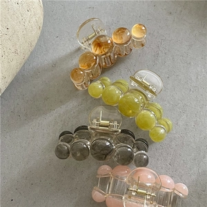 Pince à Cheveux Minimaliste Géométrique Bulles Motif Marbre Grande Pince en Plastique Accessoires de Coiffure pour Femmes