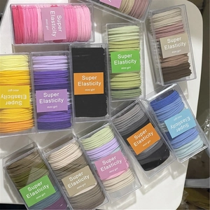 Colorful high elasticity hair bands set in transparent storage boxes for women and girls
