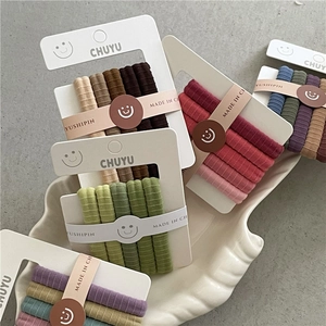 Élastiques à Cheveux Nervurés pour Femmes Filles Support de Queue de Cheval en Tissu Extensible Doux Bandeaux Cheveux