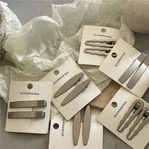 Minimalist Matte Metal Geometric Hair Clips For Women Girls Duckbill Clips Wavy Leaf Shape Hair Pins Daily Styling Accessories