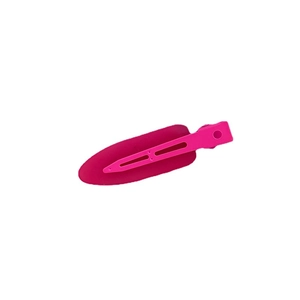 Colorful jelly texture teardrop hair clip in rose red with matte finish design