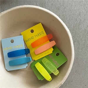 Lot de barrettes à cheveux géométriques colorées pour femmes au design rectangulaire