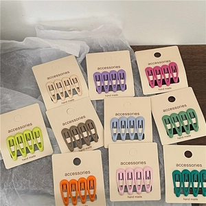Colorful water drop BB hair clips set with matte lacquer finish for girls 40 pieces