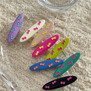 Sweet Bowknot Alloy Hair Clips For Women Girls Fashion Colorful Duckbill Side Clips Fresh Style Hair Accessories