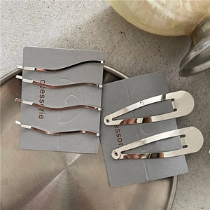 Set di fermagli per capelli in lega d'argento con forcine ondulate e clip a goccia BB