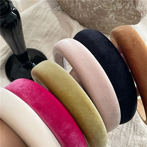 Padded velvet headband for women in multi-color options to boost hair height