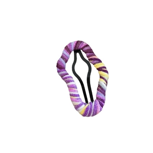 Handmade cloud shape hair clip with colorful wool yarn wrap for daily styling