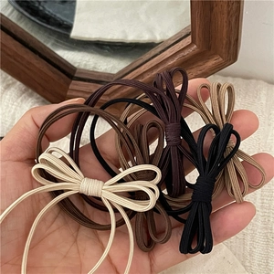 Élastiques à Cheveux Minimalistes Nœud pour Femmes Support de Queue de Cheval Haute Élasticité Tons de Terre