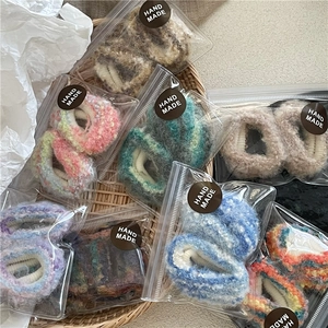Elastici per Capelli in Peluche Stile Pittura a Olio Romantica Scrunchies Elastici Morbidi Fatti a Mano in Stile Coreano Donna