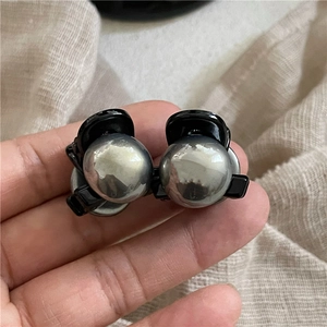 Mini Pinza per Capelli con Perla Artificial per Donna Minimalista in Plastica Nera con Perla Artificial Grigia Rossa Elegante Accessorio per Capelli
