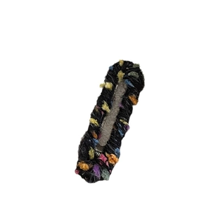 Barrette à cheveux en laine tricotée colorée pour femmes avec design ovale creux vintage