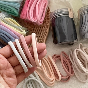 Chouchous Sans Couture Haute Élasticité Couleurs Morandi Anneau de Serviette Bandeaux de Cheveux Sans Dommage Pot de Corde de Cheveux Pour Femmes Filles Coiffage Quotidien