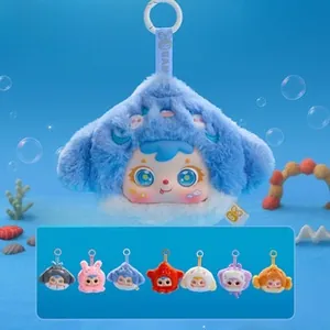 Detail view of Samuel series plush pendants showing the blue sea creature and 7 styles