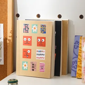 Taccuino in Carta Kraft Ispessita Pagine Bianche Album da Disegno per Ufficio Studenti Forniture per Scrittura Diario