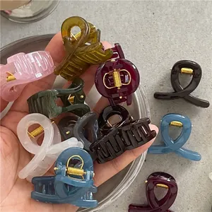 Colorful jelly texture cross-teeth hair clips for high ponytail and bangs styling