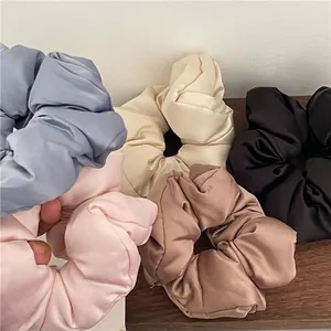 Elegante Scrunchie in Satin Imbottito in Schiuma Grande Elastico Per Capelli Tinta Unita Corda Per Capelli Elastica Stile Coreano Accessori Per Capelli Alla Moda Per Donna