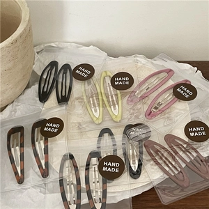 Retro leopard print and colorful matte BB hair clips in various styles and finishes