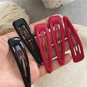 Fermagli per Capelli a Scatto in Lega Stile Coreano Donna Goccia d'Acqua Clip BB in Metallo Tinta Unita Accessori per Capelli Moda