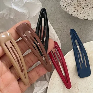 Fermagli per capelli a goccia in colori scuri beige, marrone, nero, rosso e blu