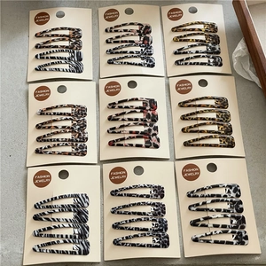 Lot de 36 barrettes à cheveux motifs léopard et zèbre colorés pour coiffure