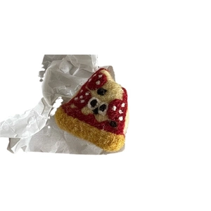 Süße Wollfilz Pizza-Haarklammer für Mädchen mit handgefertigtem Cartoon-Design