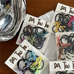 10er-Set bunte Haargummis mit Schleifen für Mädchen in süßen Bonbonfarben und elastisch