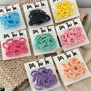 Colorful high elasticity mini hair tie set in various pastel colors for kids and women