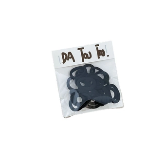 Bulk set of high-elasticity black hair ties for kids in a minimalist branded package