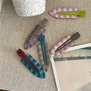 Set di fermagli per capelli ondulati color Morandi in viola, grigio e rosa per acconciature