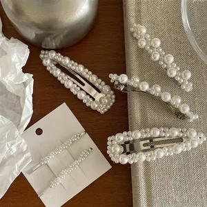 Elegante Künstliche Perlenimitat Haarspangen Für Damen Legierung Wassertropfen Form BB Clip Und Federclip Mode Haarschmuck