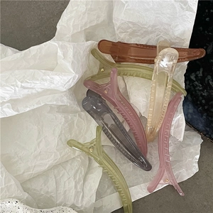 Translucent jelly resin hair clips in assorted summer colors for girls and women