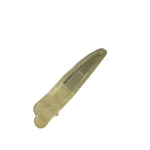 Translucent mint green hair clip with jelly texture for women featuring a minimalist duckbill design