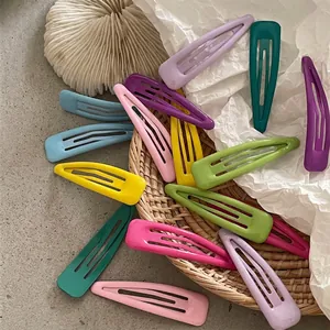 Barrettes à cheveux BB en forme de goutte d'eau couleur macaron mat pour femmes