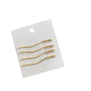 Set di 4 fermagli per capelli ondulati a forma di S in oro, forcine metalliche eleganti