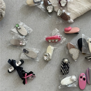 Assorted Korean style children's hair clips featuring floral, heart, and bunny designs