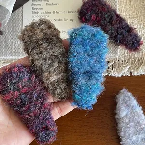 Korean Style Mixed Color Plush Waterdrop BB Clip Soft Fleece Fabric Hair Clips Sweet Hair Pins For Women Girl Hair Jewelry