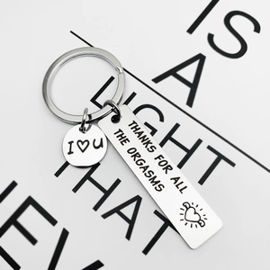 Funny Stainless Steel Couple Keychain Engraved With Witty Quote Heart Pattern Silver Metal Key Ring Valentine's Day Gift