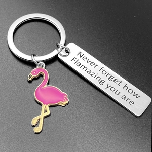 Flamingo Schlüsselanhänger mit Gravur Never forget how flamazing für motivierende Geschenke