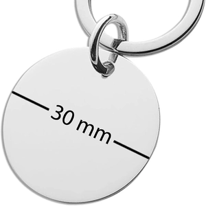 Minimalist 30mm stainless steel round pendant keychain for Best Teacher Ever gift