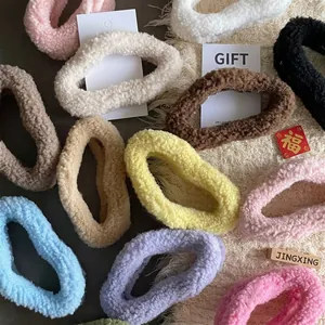 Plush Hair Claw Cloud Shaped Sherpa Fleece Hair Clip Korean Teddy Fur Matte Cream Colors Sweet Accessories For Women