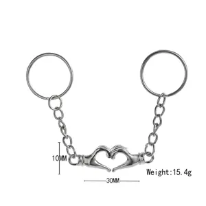 Porte-clés magnétiques en forme de cœur pour couples avec dimensions 30mm x 10mm